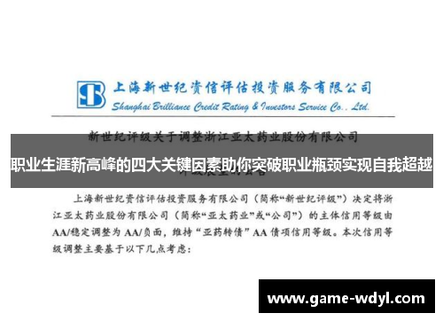 职业生涯新高峰的四大关键因素助你突破职业瓶颈实现自我超越